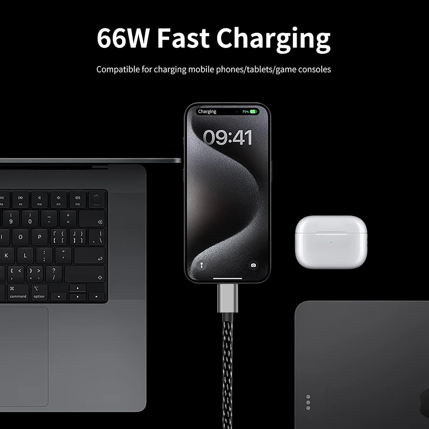 Cablu Magnetic Încărcare Rapidă  66W